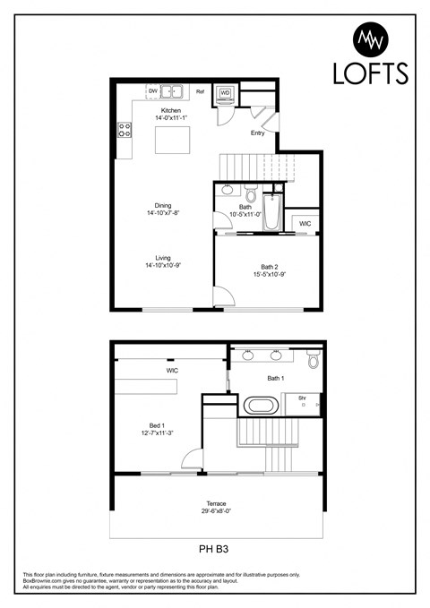 floor plan of the loft